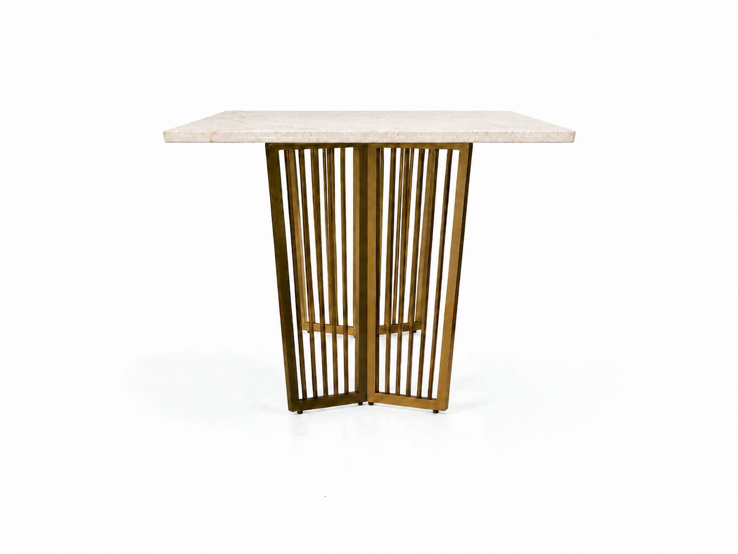 Barolo Dining Table 6 Seater PVD Gold Base - Furnishka 