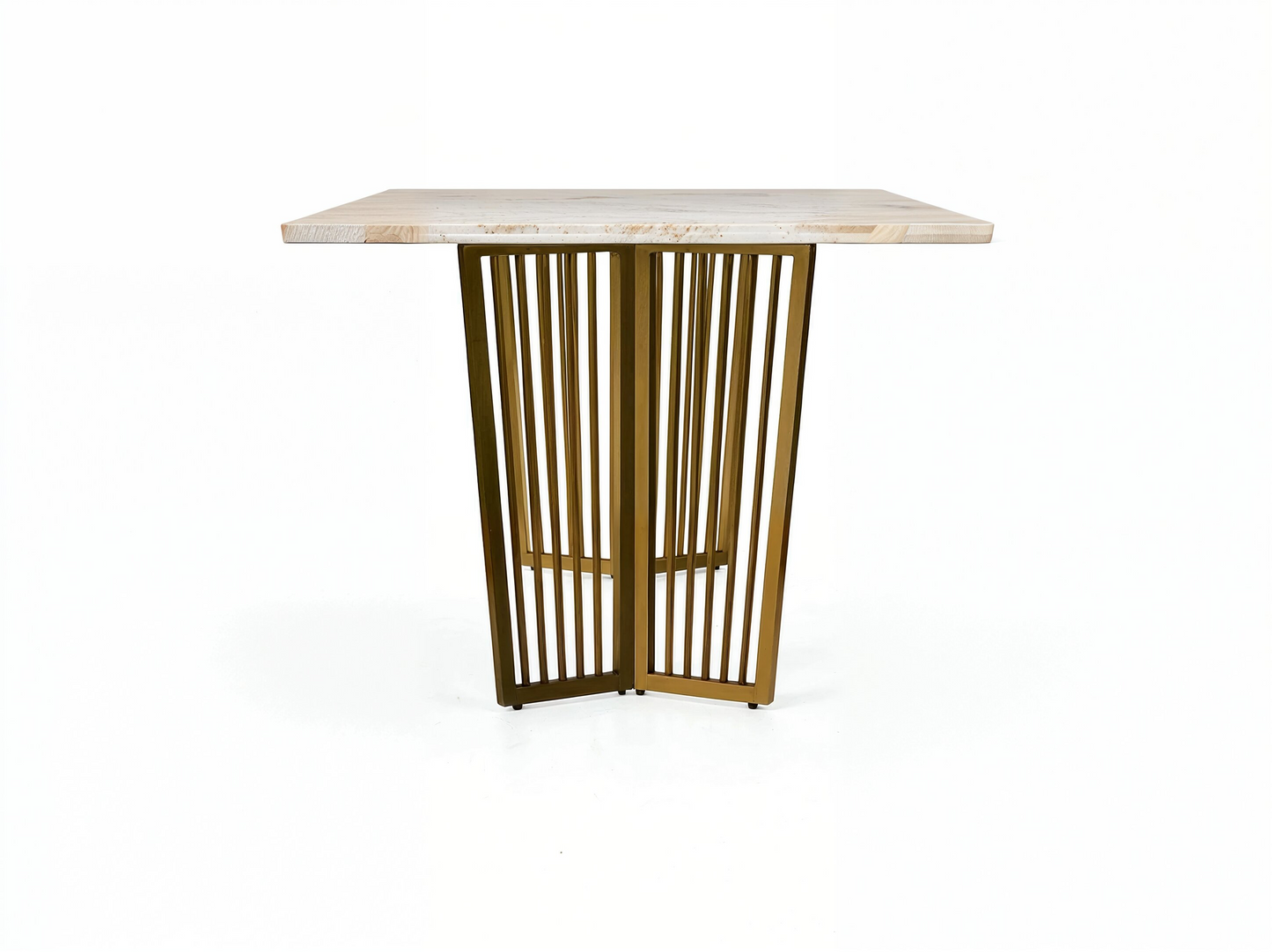 Barolo Dining Table 6 Seater PVD Gold Base - Furnishka