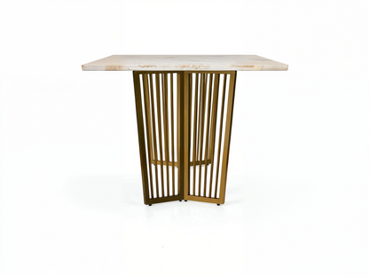 Barolo Dining Table 6 Seater PVD Gold Base - Furnishka
