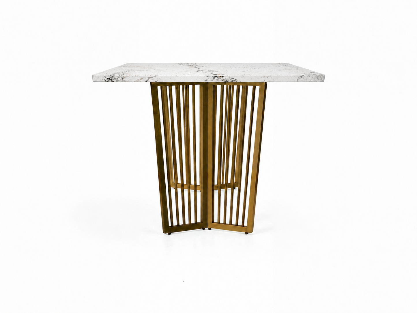 Barolo Dining Table 6 Seater PVD Gold Base - Furnishka