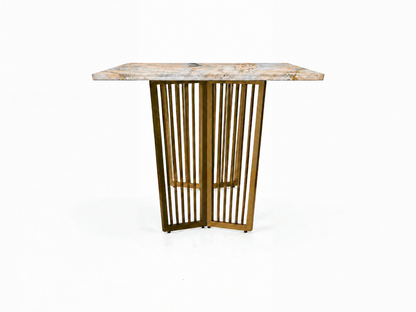 Barolo Dining Table 6 Seater PVD Gold Base - Furnishka