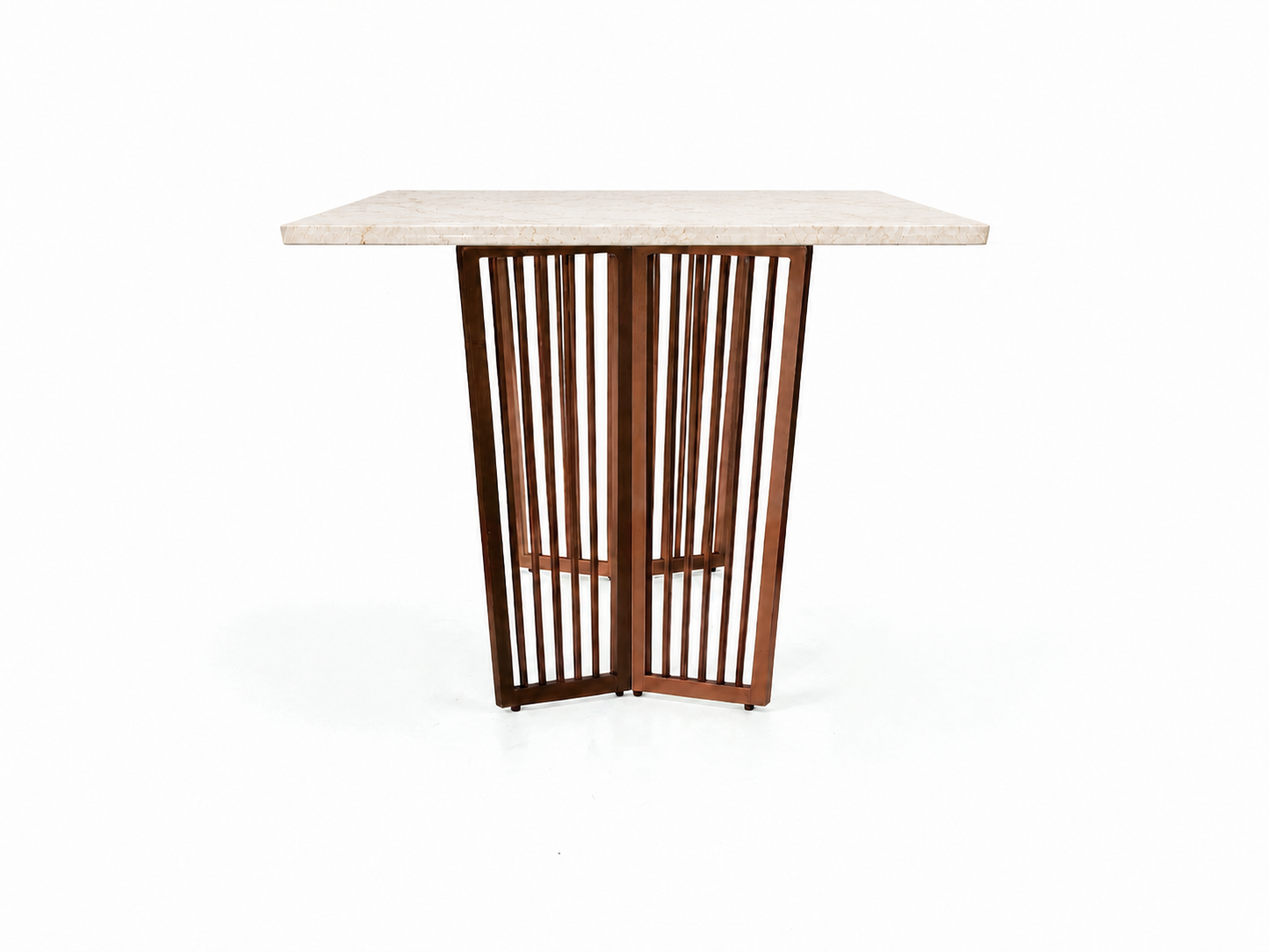 Barolo Dining Table 6 Seater Rose Gold Base - Furnishka