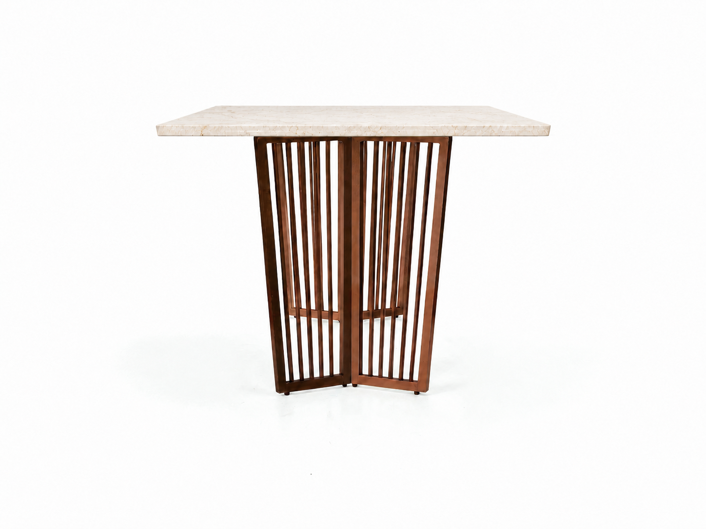 Barolo Dining Table 6 Seater Rose Gold Base - Furnishka