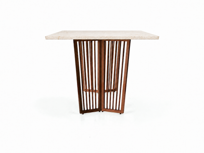 Barolo Dining Table 6 Seater Rose Gold Base - Furnishka