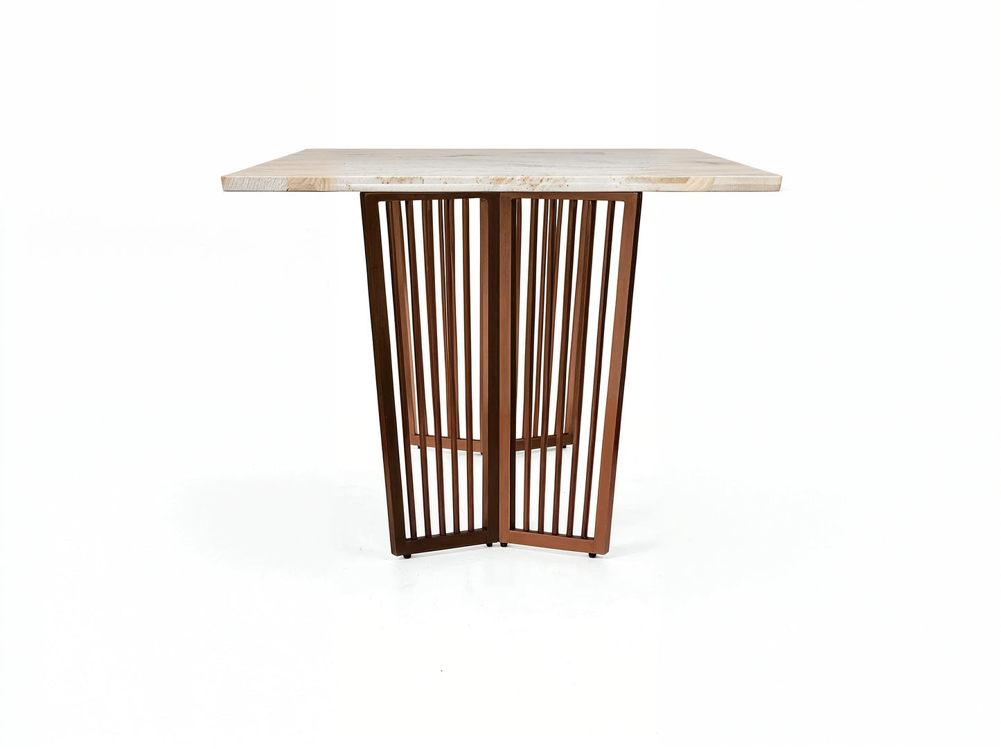 Barolo Dining Table 6 Seater Rose Gold Base - Furnishka