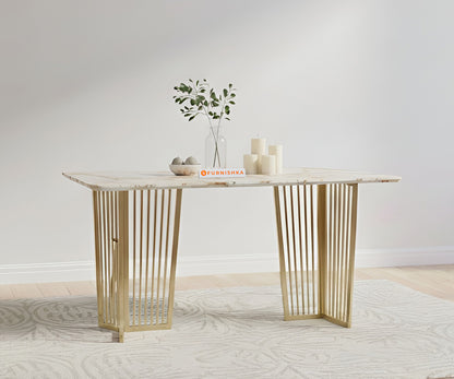 Barolo Dining Table with Australian Onyx Top - 6 Seater - Furnishka 
