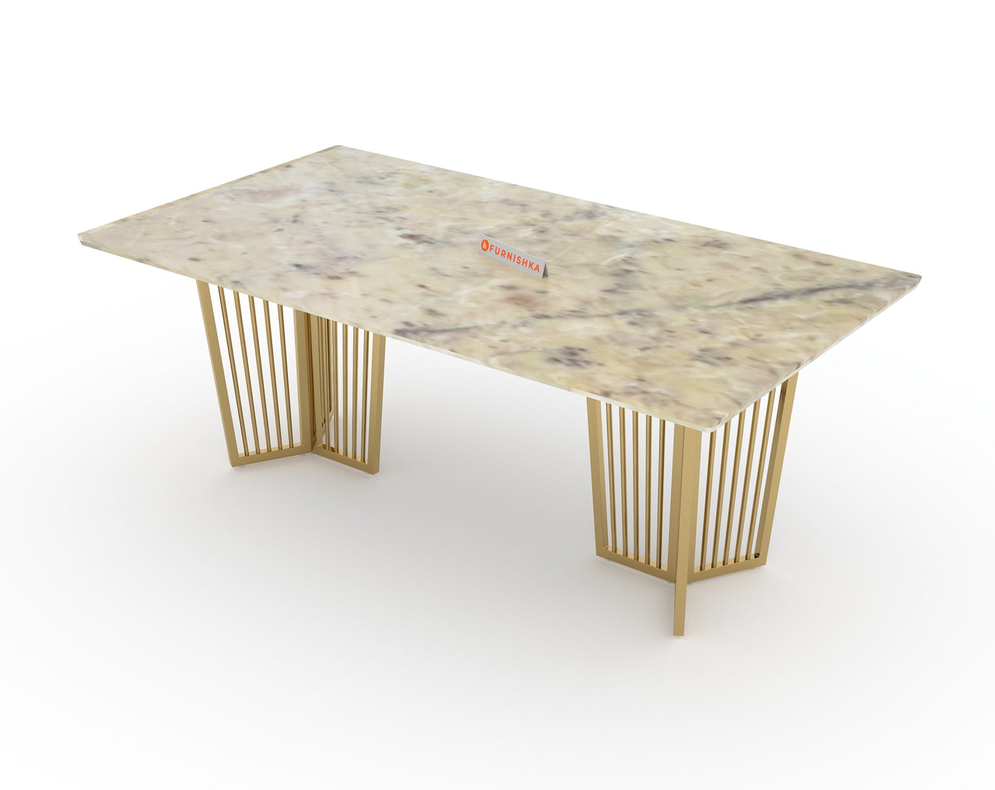 Barolo Dining Table with Australian Onyx Top - 6 Seater - Furnishka 