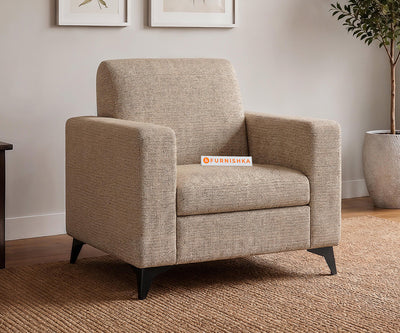 Xilo 1 Seater Fabric Sofa With Beige