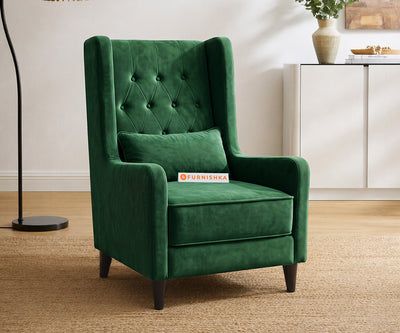 Berlin Accent Chair in Pine Green
