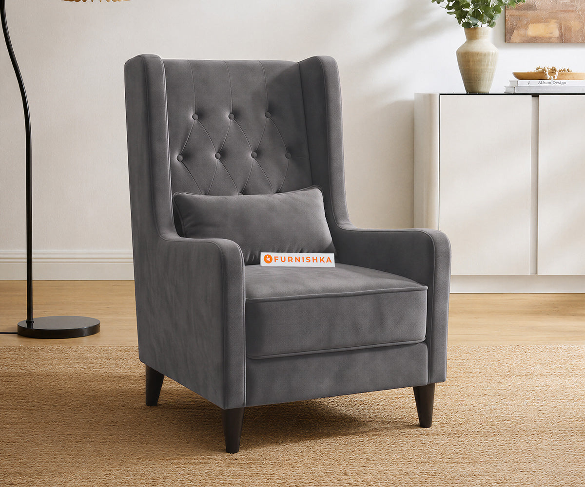 Berlin Accent Chair in Trout Grey