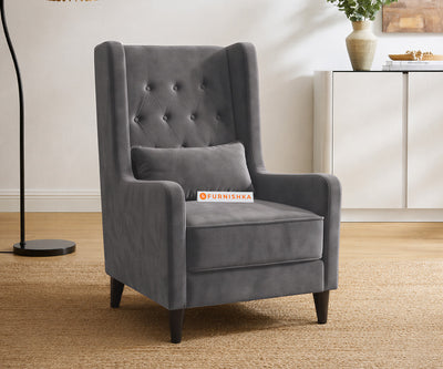 Berlin Accent Chair in Trout Grey