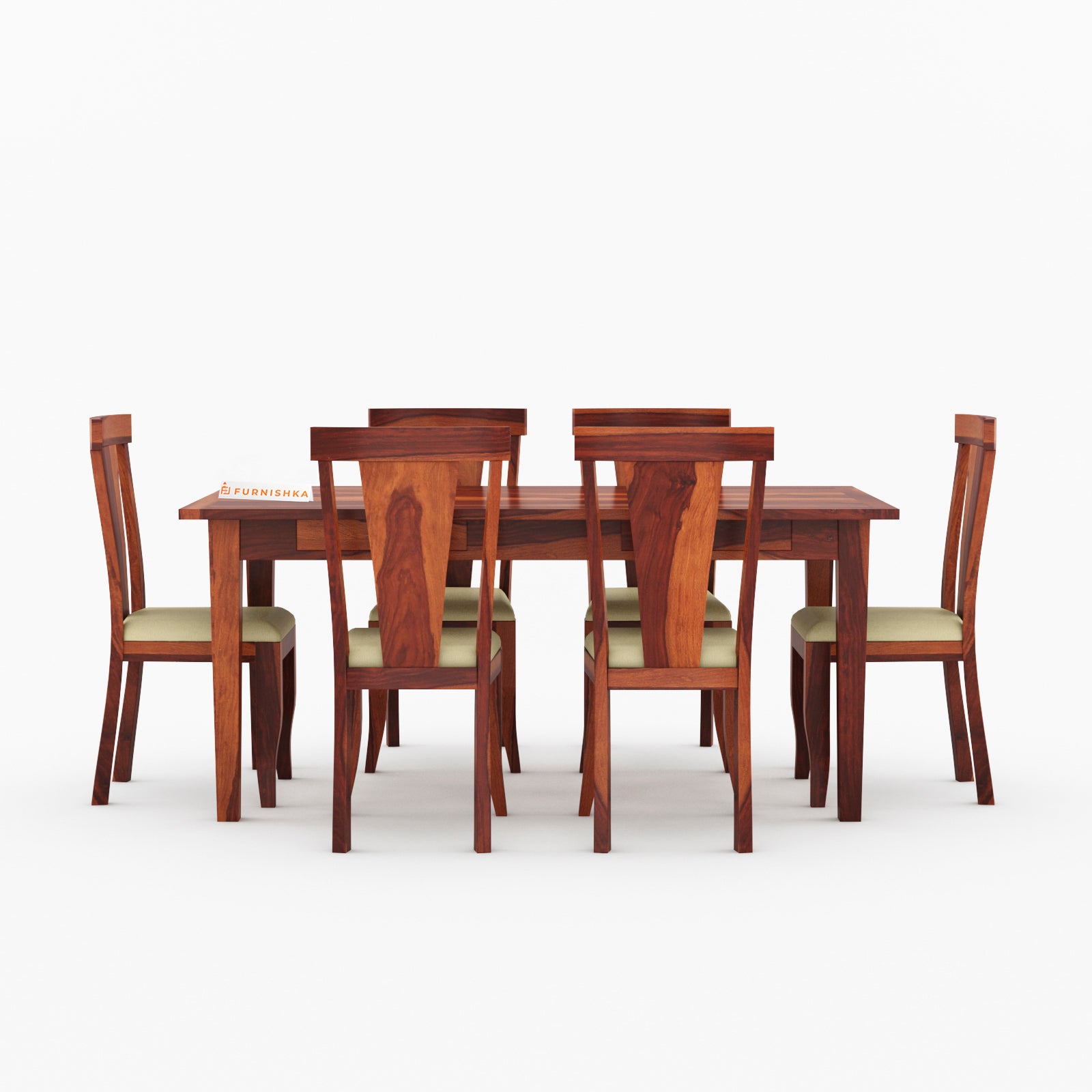 Bethany 6 Seater Dining Set with Cushion - Furnishka 