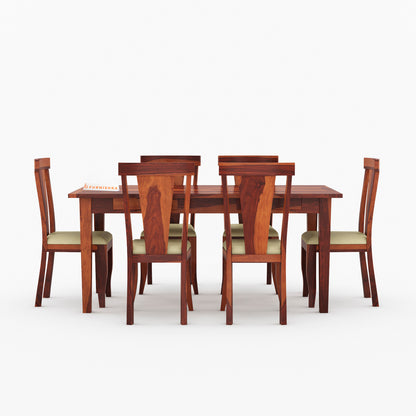 Bethany 6 Seater Dining Set with Cushion - Furnishka 