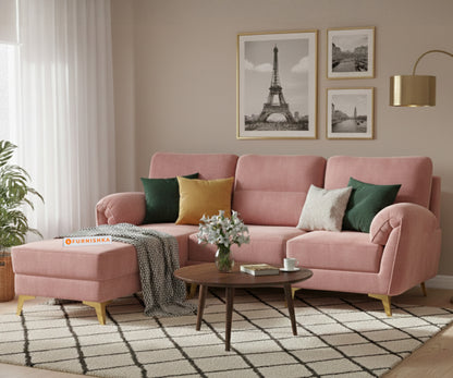 Bilance 2+L LHS Sofa Set Flamingo Pink - Furnishka 