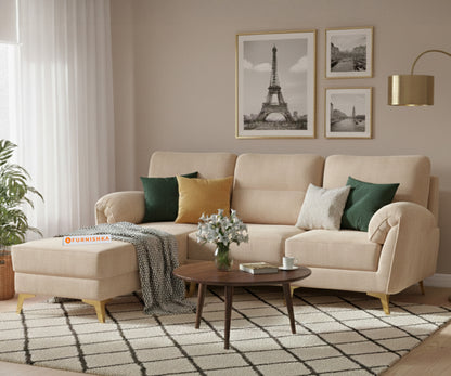 Bilance 2+L LHS Sofa Set  Light Beige - Furnishka 