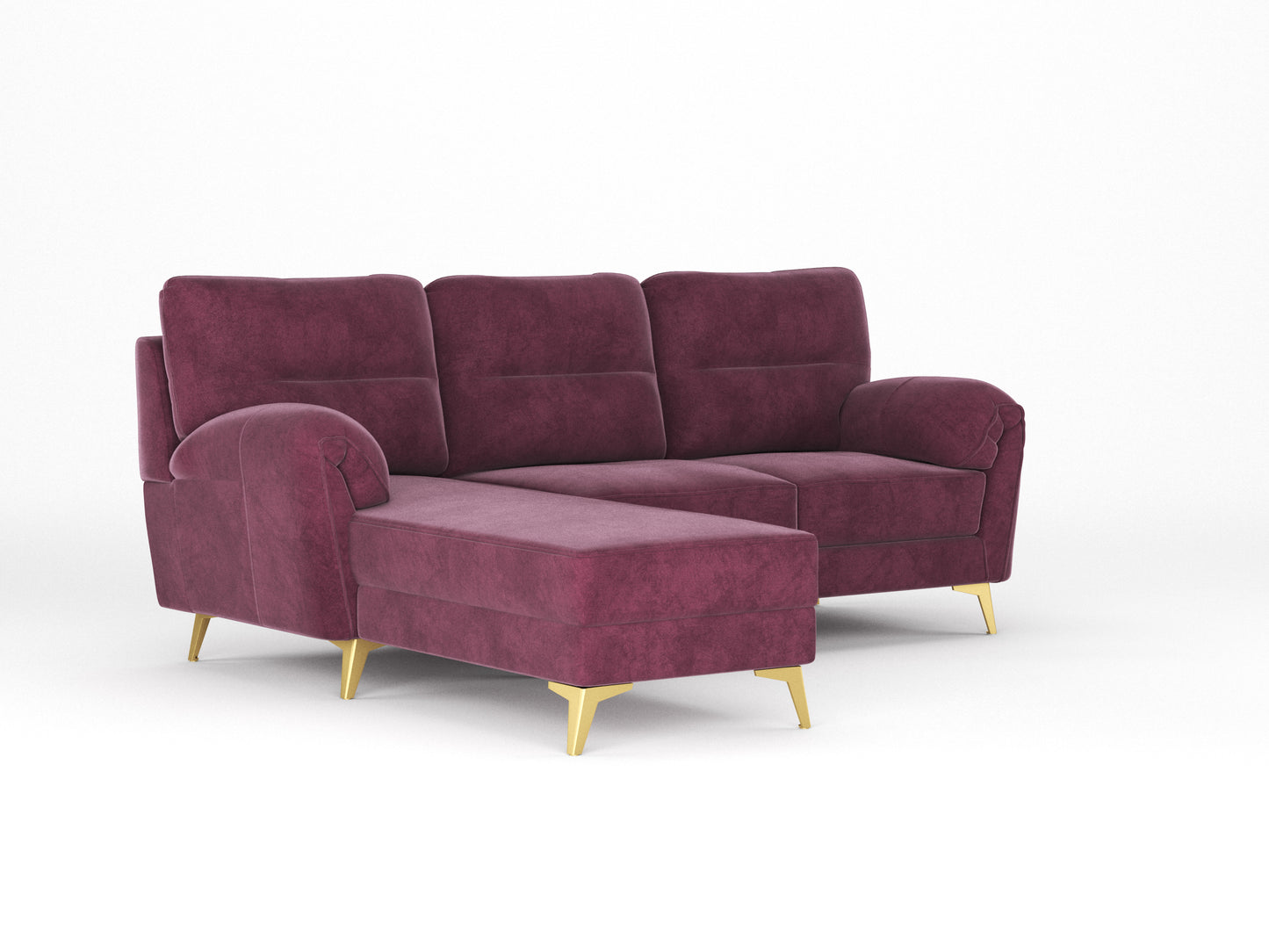Bilance 2+L LHS Sofa Set Red Wine - Furnishka 