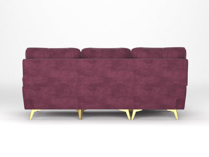 Bilance 2+L LHS Sofa Set Red Wine - Furnishka 