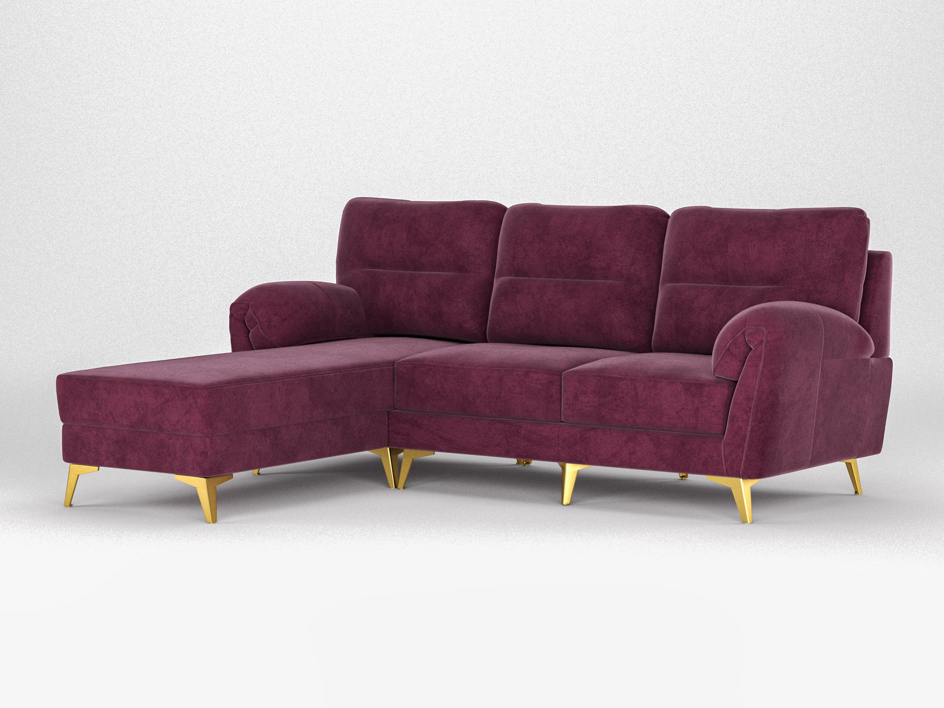 Bilance 2+L LHS Sofa Set Red Wine - Furnishka 