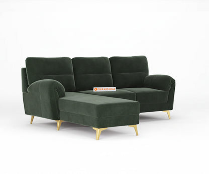 Bilance 2+L Shape Sofa LHS Sofa Set Pine Green - Furnishka