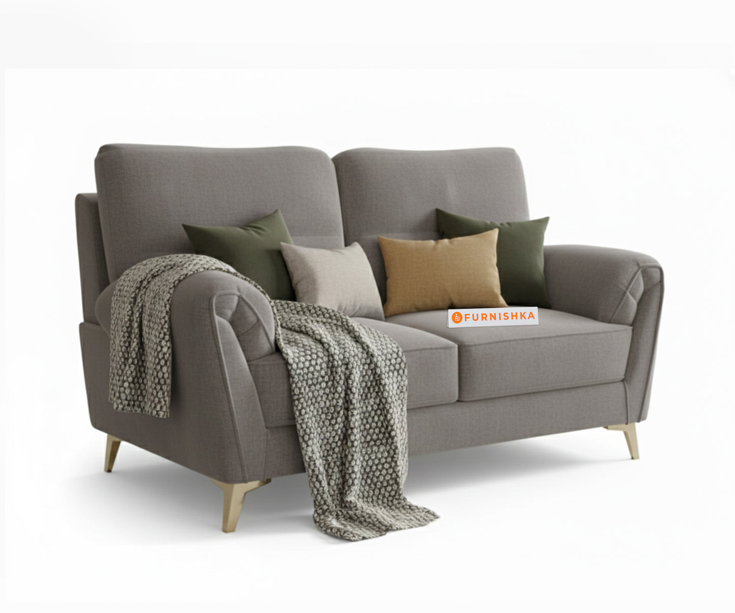 Bilance 2 Seater Sofa Set Space Grey - Furnishka 
