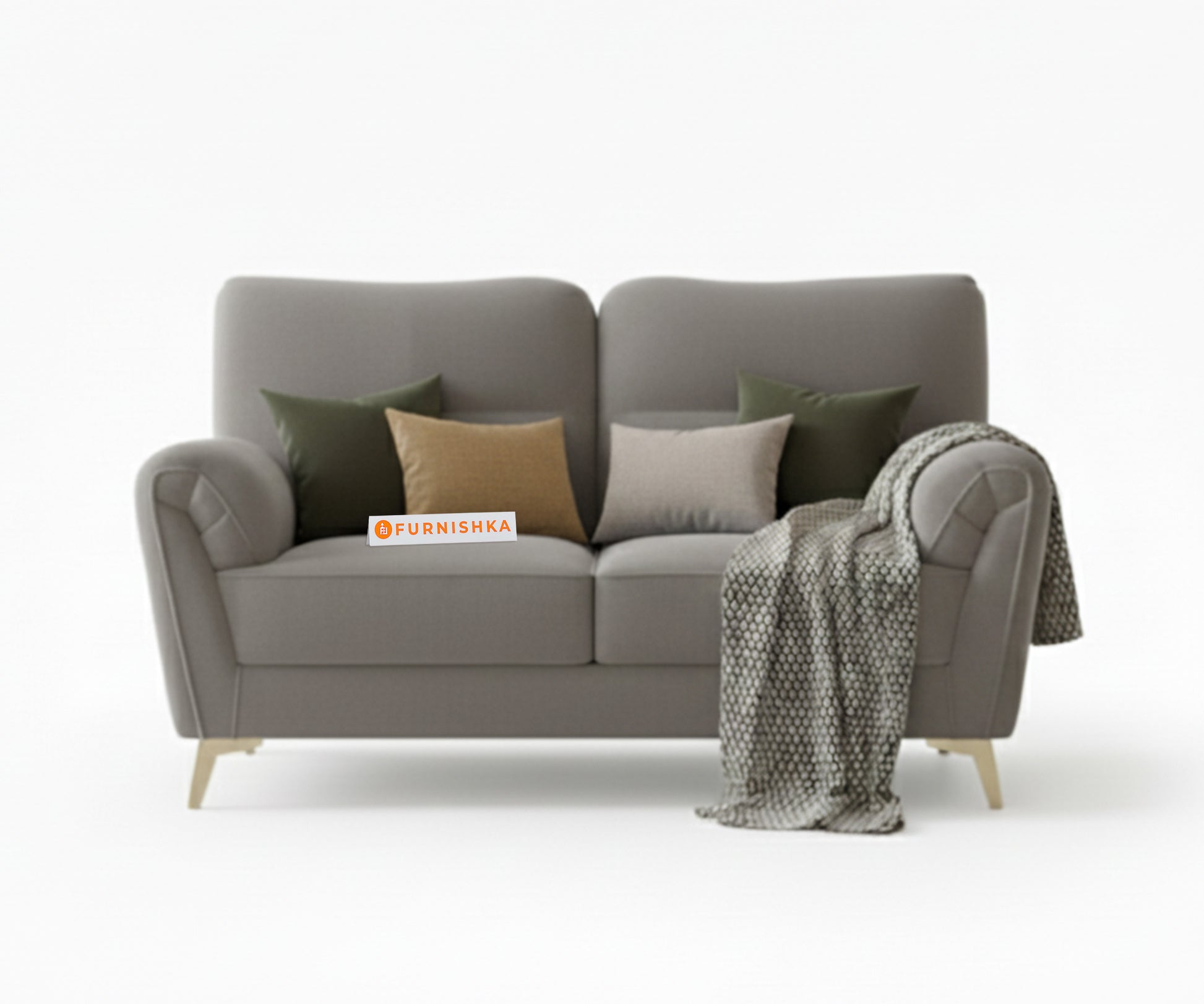 Bilance 2 Seater Sofa Set Space Grey - Furnishka 