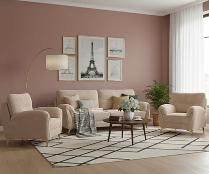Bilance 3+1+1 Seater Sofa Set  Light Beige - Furnishka 