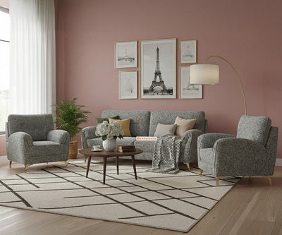 Bilance 3+1+1 Seater Sofa Set With Anthology Fabric Space Grey