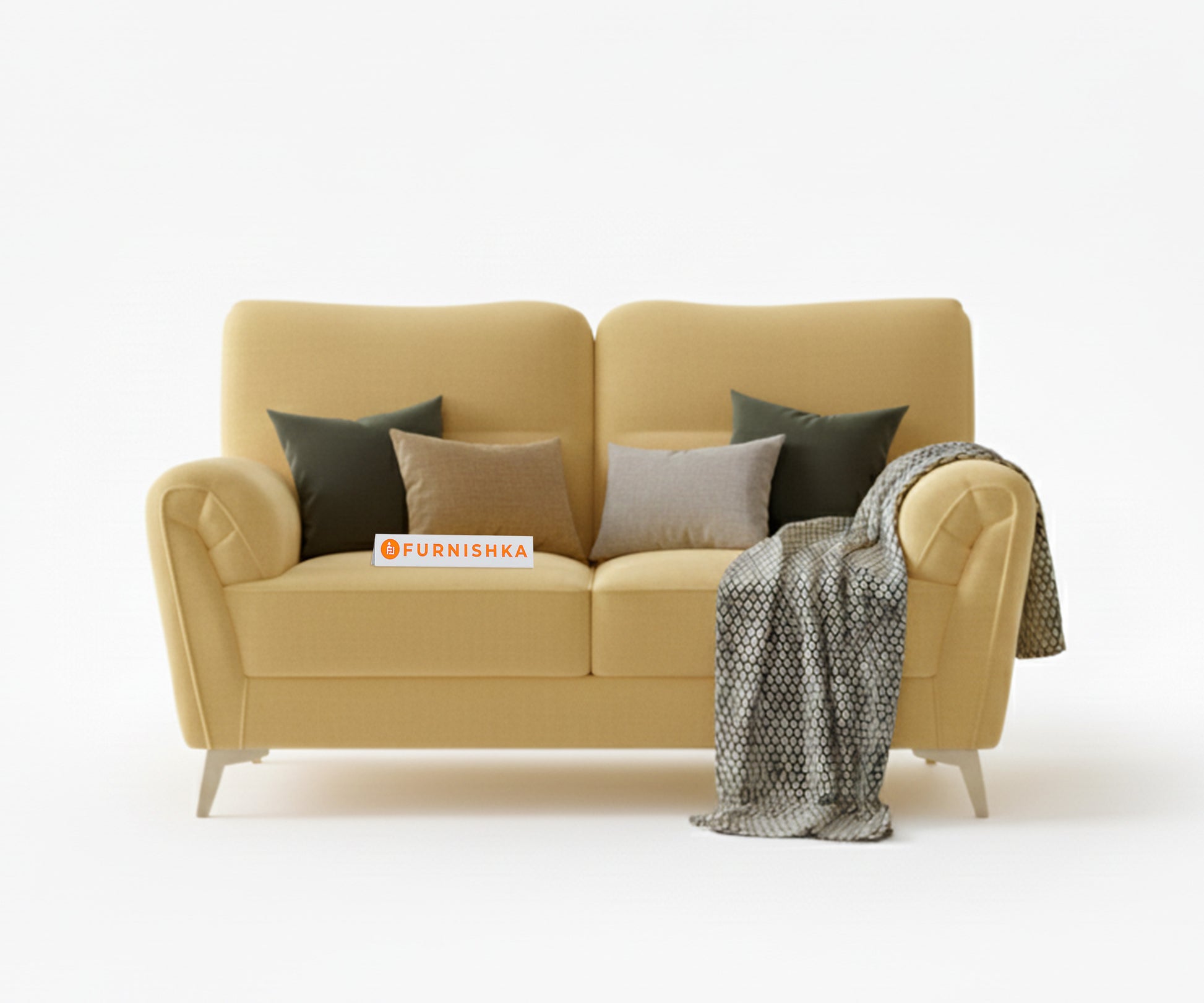 Bilance 3+2 Seater Sofa Set Mustard Yellow - Furnishka 