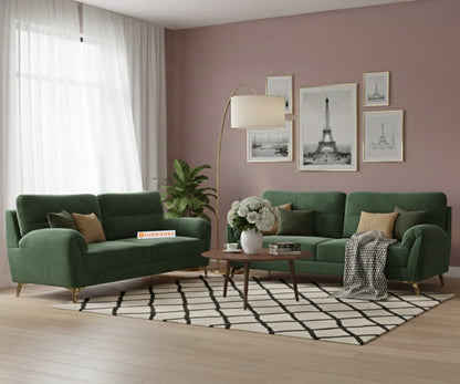 Bilance 3+2 Seater Sofa Set Pine Green - Furnishka 
