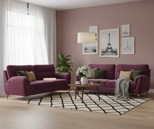 Bilance 3+2 Seater Sofa Set Red Wine - Furnishka