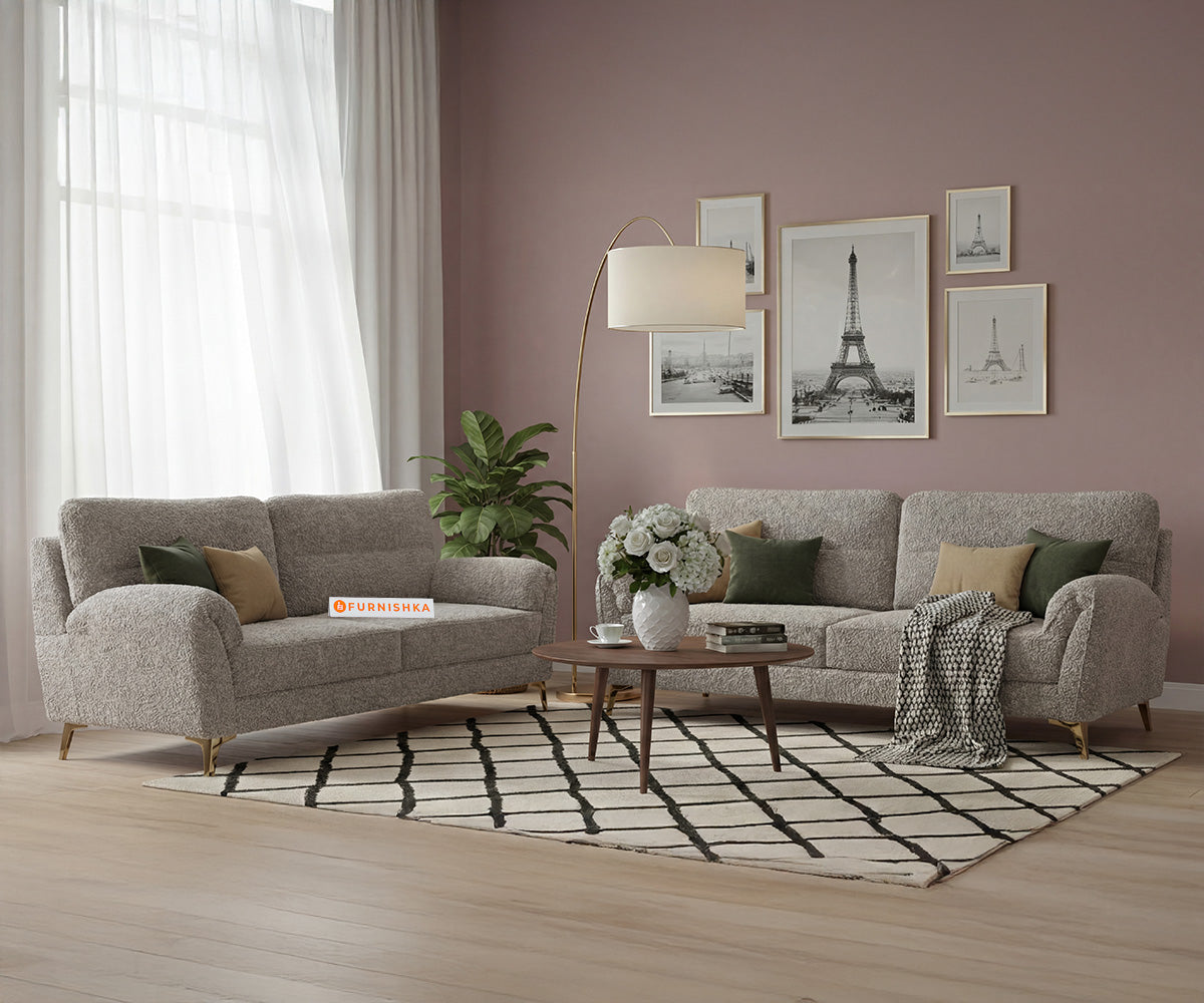 Bilance 3+2 Seater Sofa Set With Anthology Fabric Space Grey - Furnishka