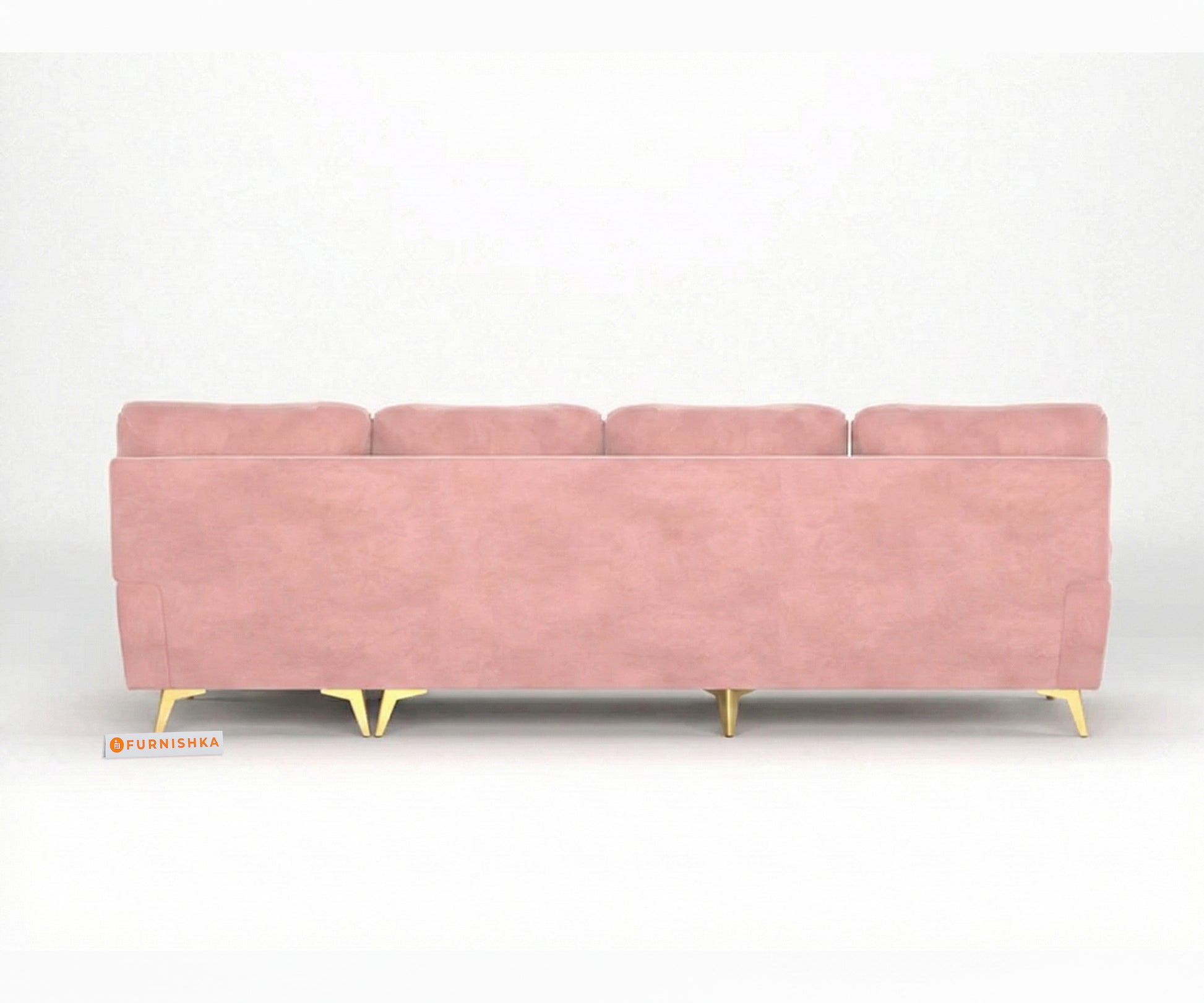 Bilance 3+L RHS Seater Sofa Set  Flamingo Pink - Furnishka 