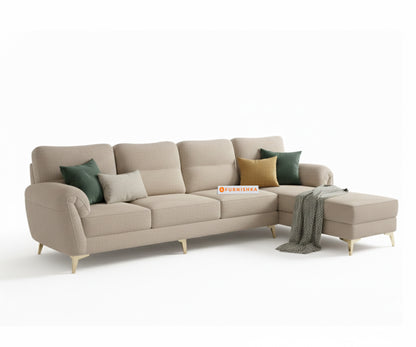 Bilance 3+L RHS Seater Sofa Set  Light Beige - Furnishka 