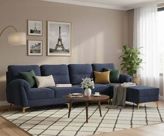 Bilance 3+L RHS Seater Sofa Set  Persian Blue - Furnishka