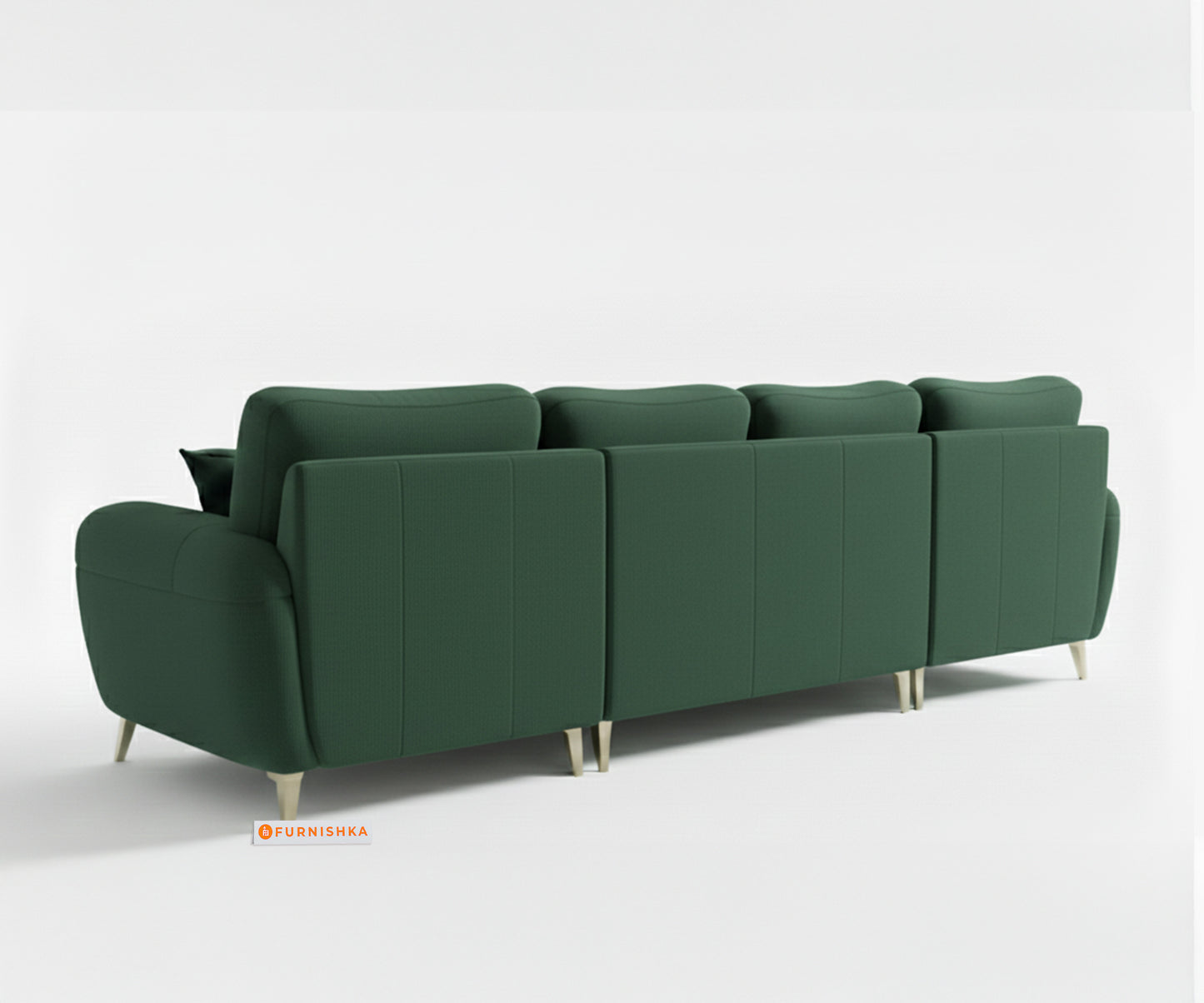 Bilance 3+L RHS Seater Sofa Set  Pine Green - Furnishka 