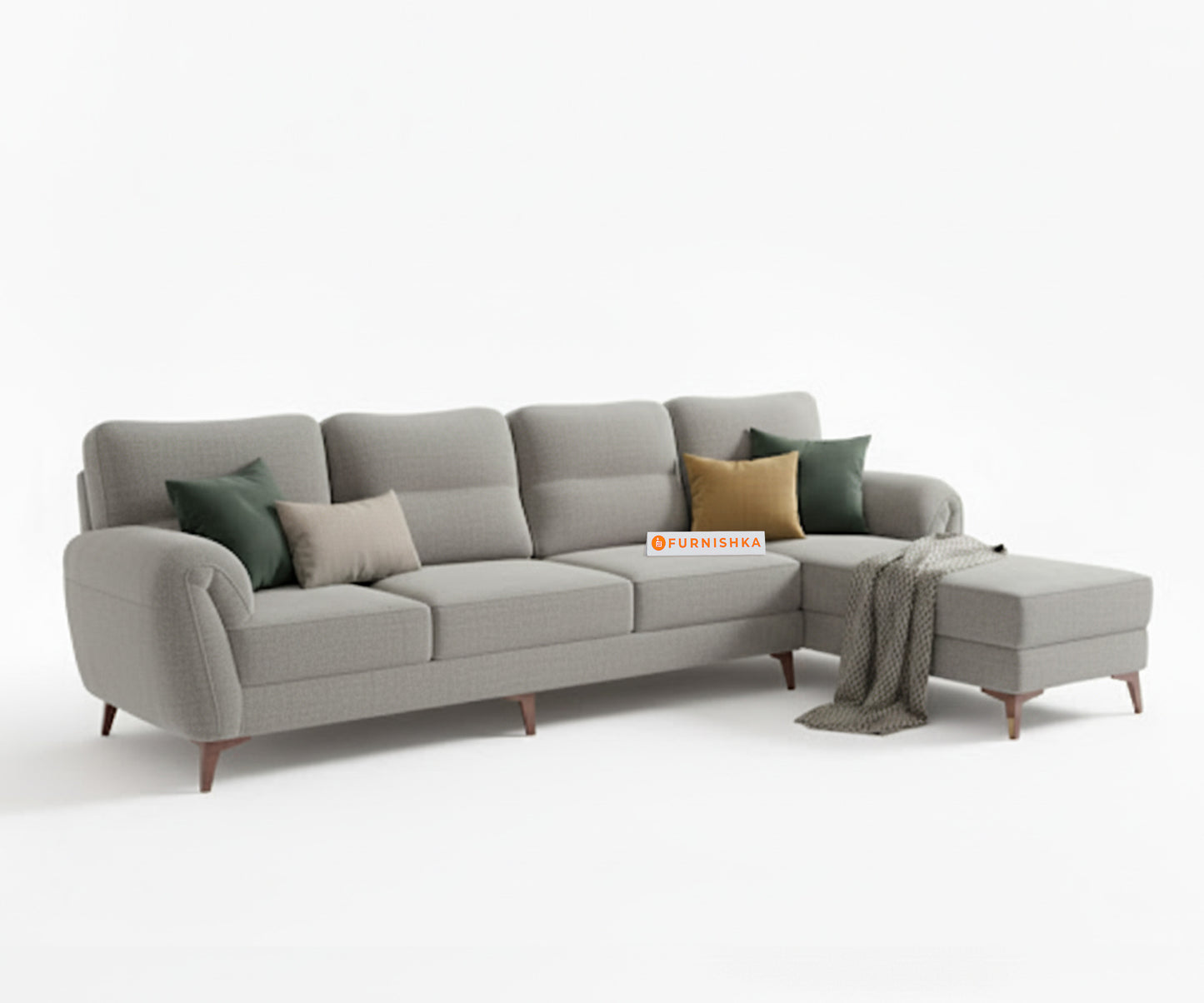 Bilance 3+L RHS Seater Sofa Set Trout Grey - Furnishka 