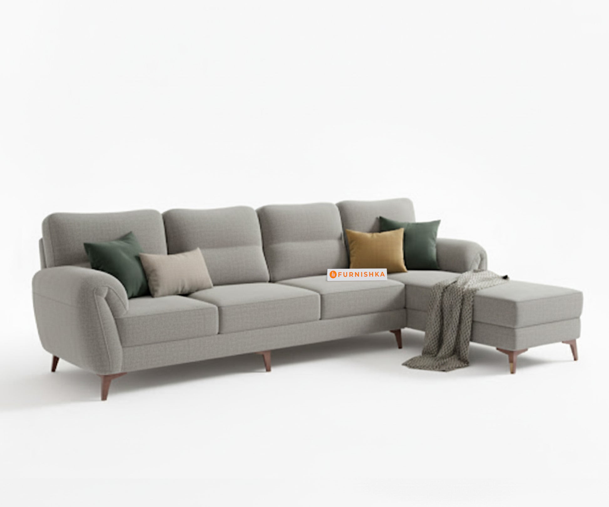 Bilance 3+L RHS Seater Sofa Set Trout Grey - Furnishka 