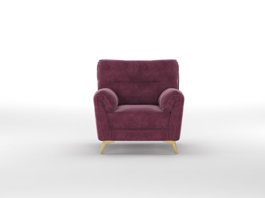 Bilance Sofa 1 Seater Dark Red Wine - Furnishka 