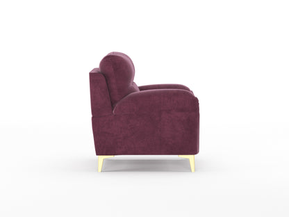 Bilance Sofa 1 Seater Dark Red Wine - Furnishka 