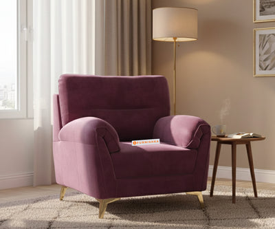 Bilance Sofa 1 Seater Dark Red Wine