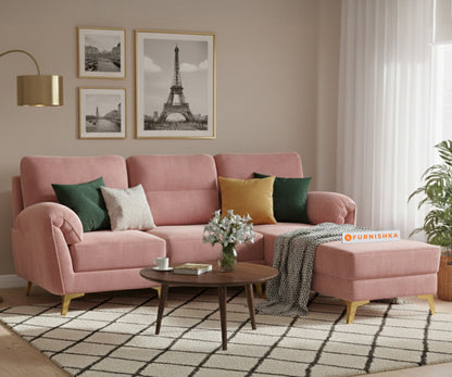 Bilance Sofa 2+L RHS Flamingo Pink - Furnishka 