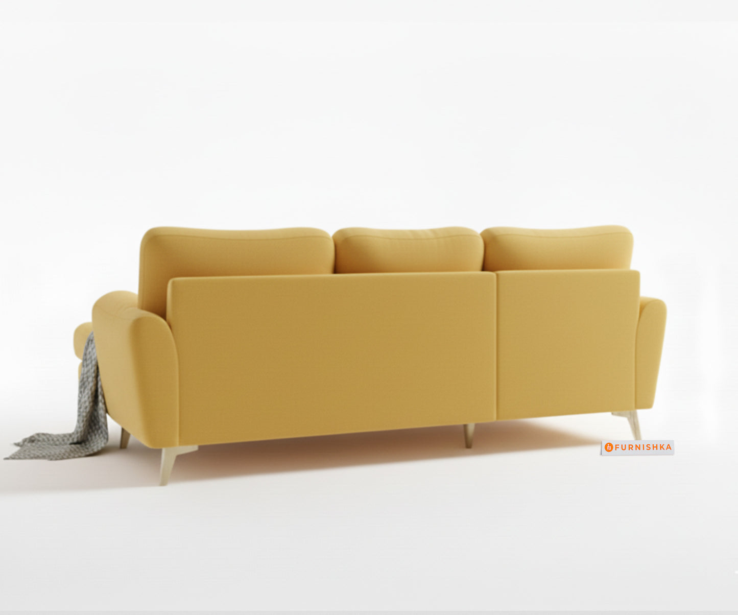 Bilance Sofa 2+L RHS Mustard Yellow - Furnishka 