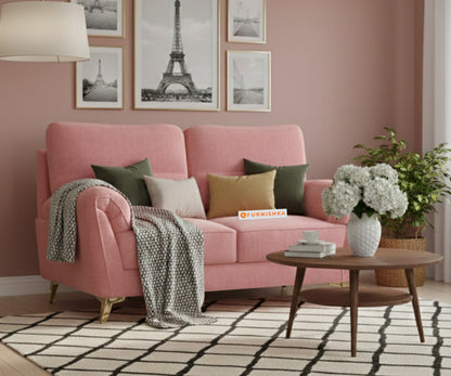 Bilance Sofa 2 Seater Flamingo Pink - Furnishka 