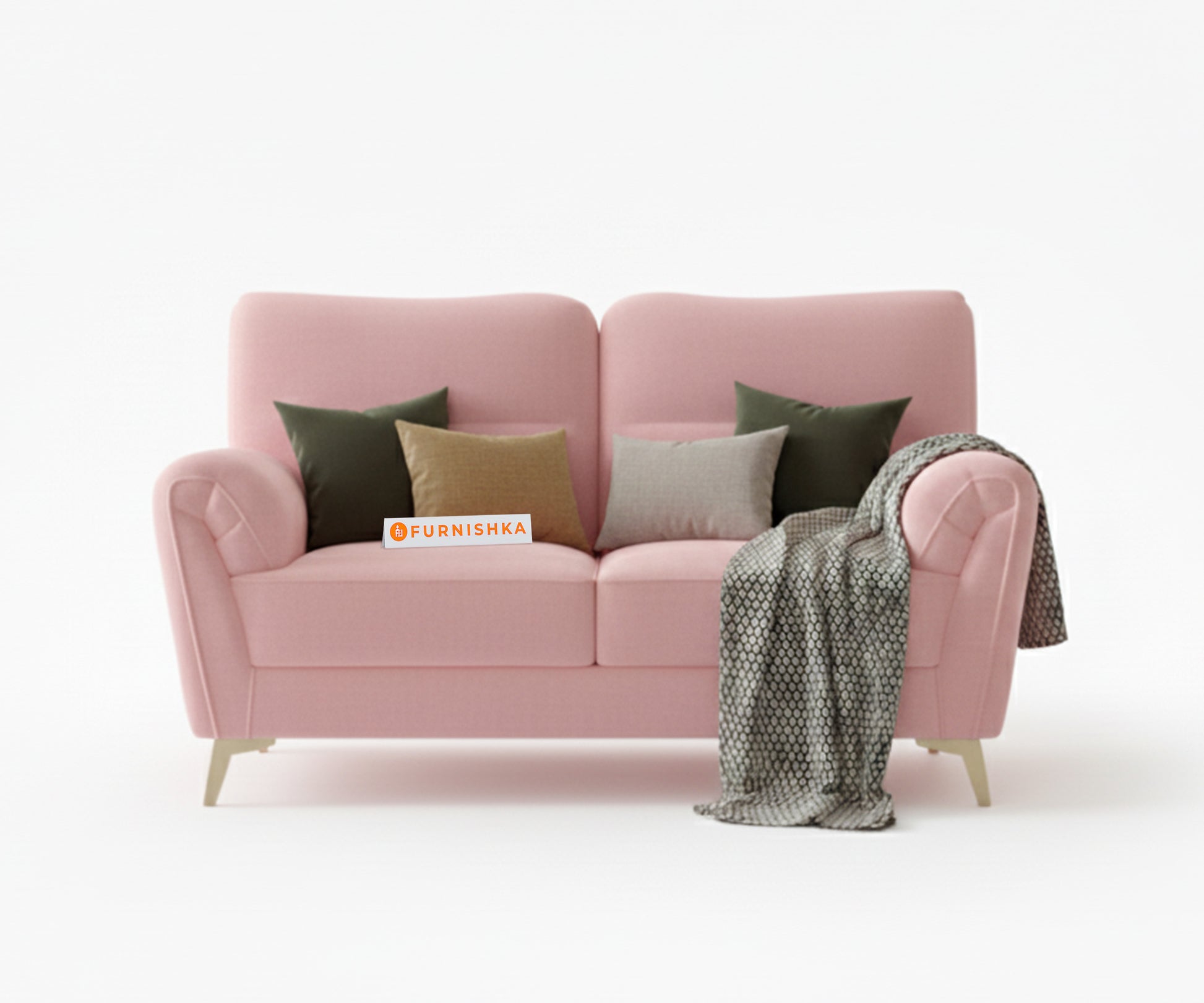 Bilance Sofa 2 Seater Flamingo Pink - Furnishka 