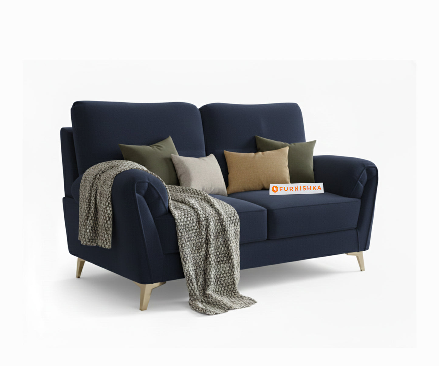 Bilance Sofa 2 Seater Persian Blue - Furnishka 