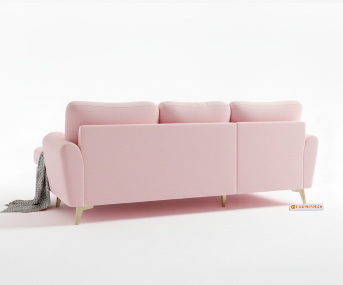 Bilance Sofa 2 Seater L Shape Sofa RHS Flamingo Pink - Furnishka