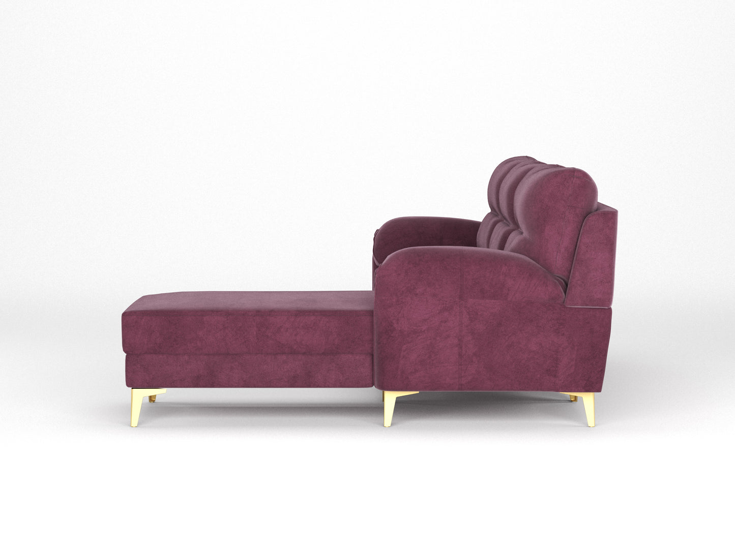 Bilance Sofa 2 Sectional Sofa RHS Red Wine - Furnishka 