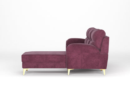 Bilance Sofa 2 Sectional Sofa RHS Red Wine - Furnishka 