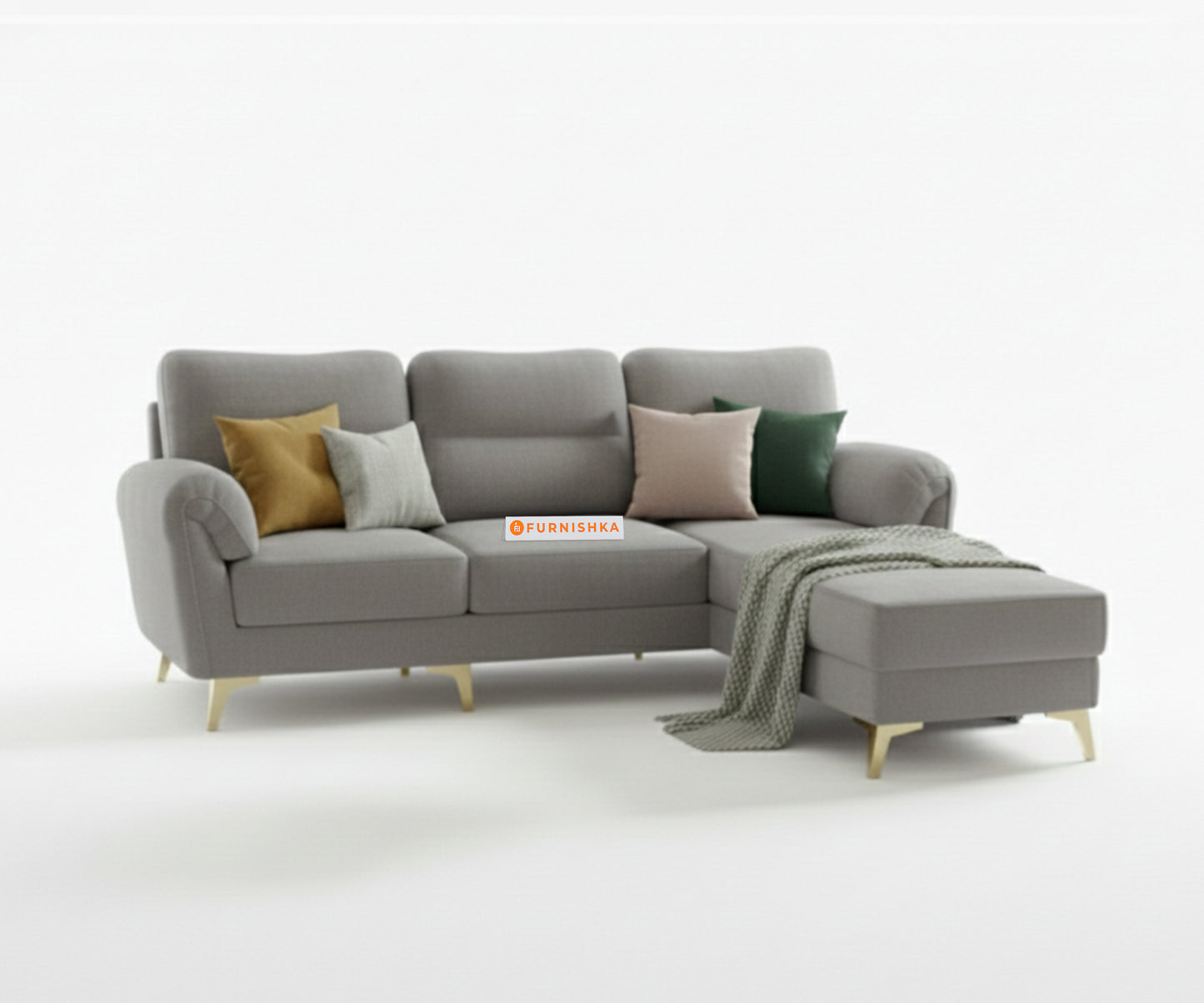 Bilance Sofa 2 Seater L Shape Sofa RHS Trout Grey - Furnishka