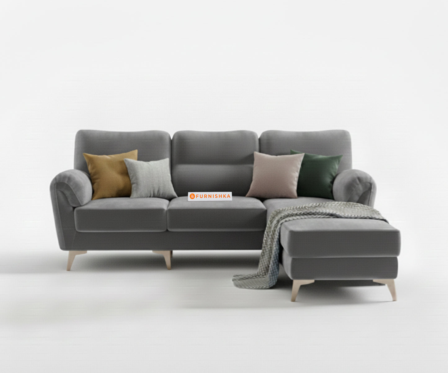 Bilance Sofa 2 Seater L Shape Sofa RHS Trout Grey - Furnishka